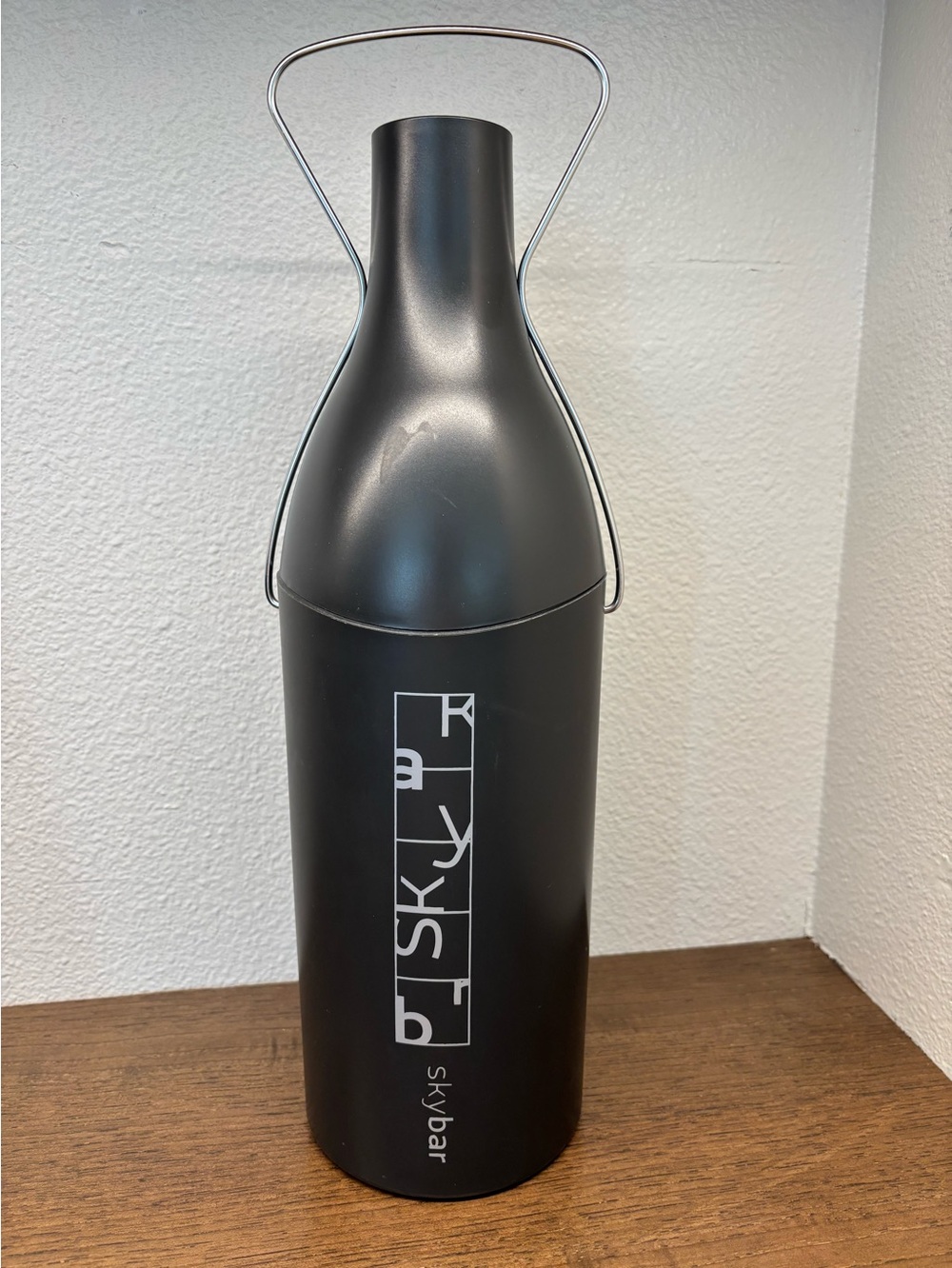 Charcoal Gray Insulated Wine/Snack Bottle